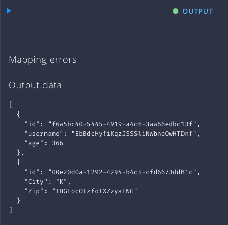 PIPELINE output